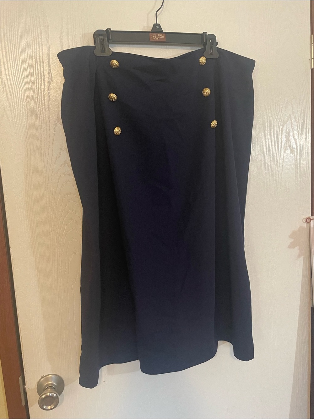 Vintage 90s Maggie Lawrence Navy Blue Sailor Skirt - Plus Size 26W / 28W - USA